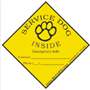 Service Dog Inside Sign
