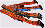 Collars and Leashes: Ribbon Sewn for Medium and Large Dogs ONLY